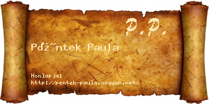 Péntek Paula névjegykártya